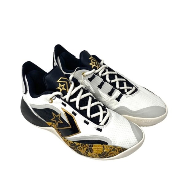 Converse BB Shift Gold White Basketball Sneaker Suede Mesh Women Mid Top A02517C - Picture 5 of 9